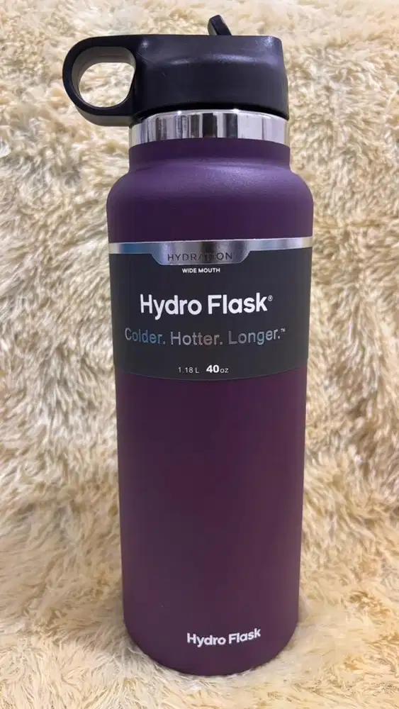 Hydro Flask Wide Flex Straw Cap Fir 40 oz Purple