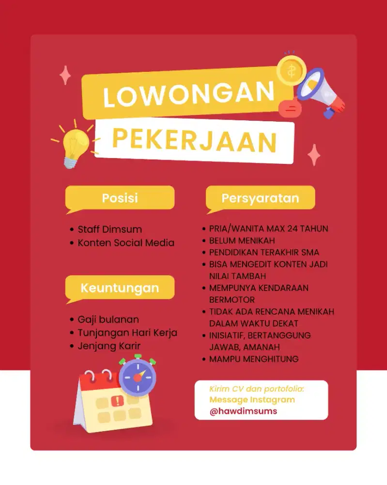 Lowongan staff dimsums