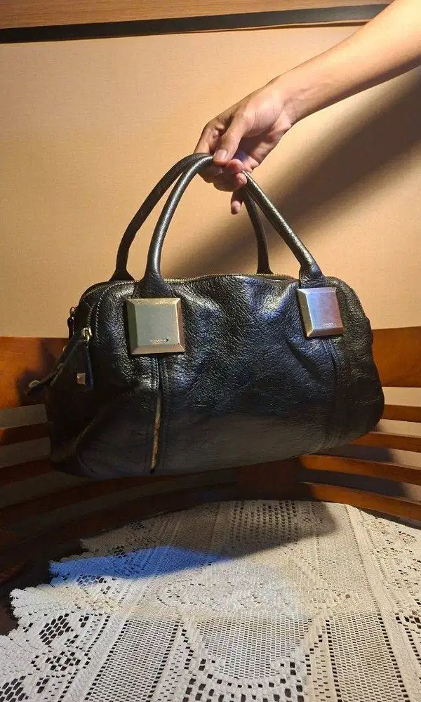 Shoulder Bag Wanita Kulit Asli Double Em