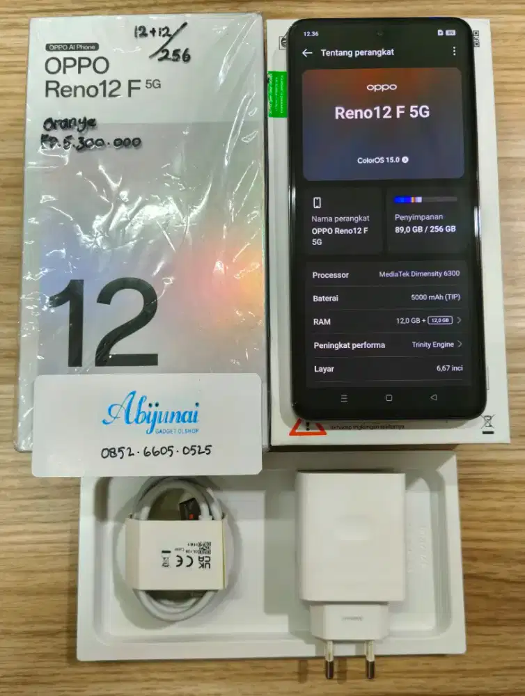 OPPO RENO 12F 5G 12/256GB Second Full ORI - Bergaransi