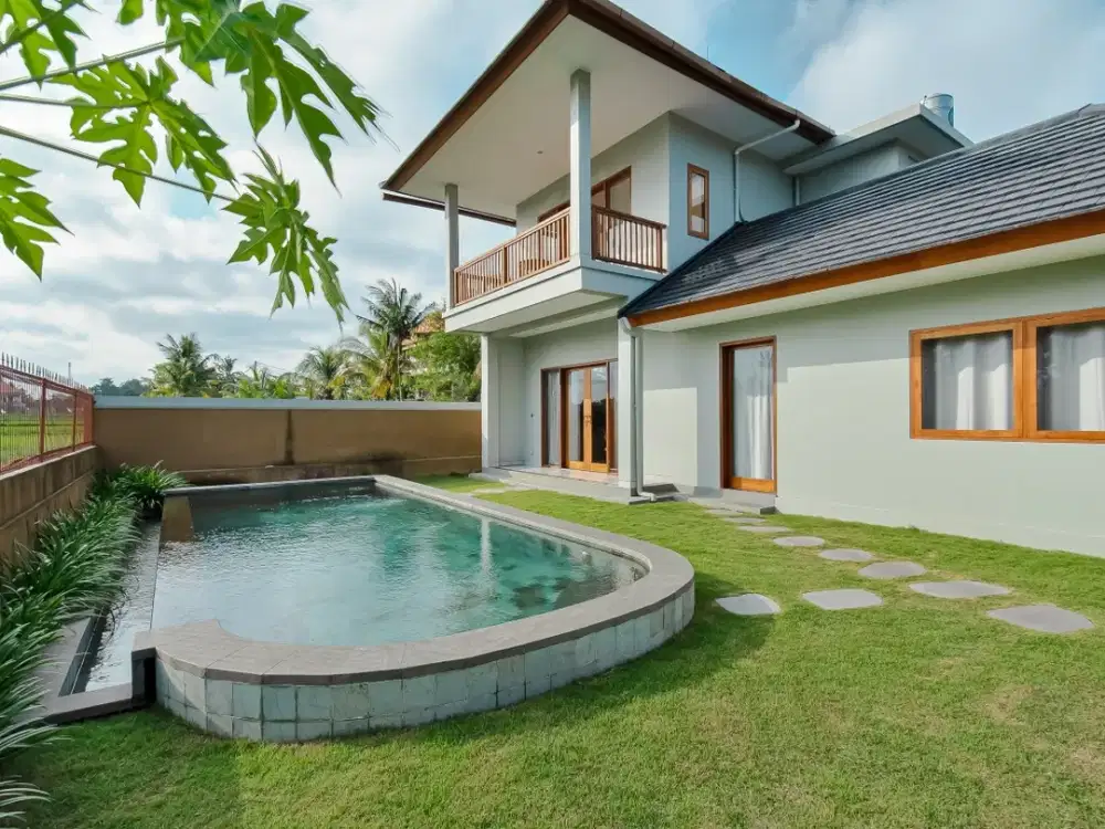 Disewakan Villa Modern 3Bedroom with Ricefield di Ubud