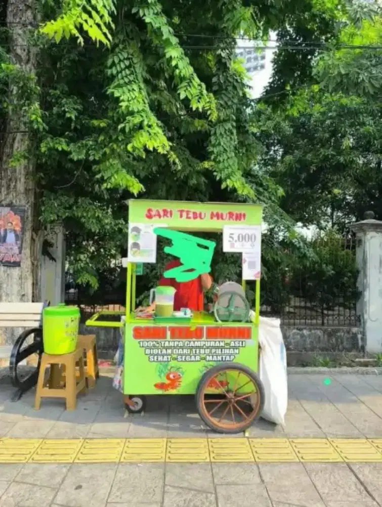 Jual gerobak tebu beserta isinya