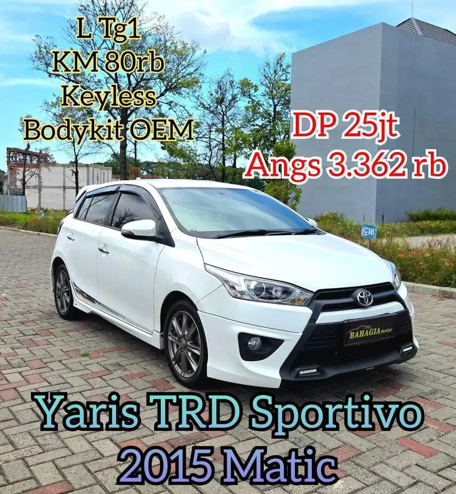 (Low KM) Yaris S TRD 2015 Sportivo Matic Putih AT Matic Metik 2014 G