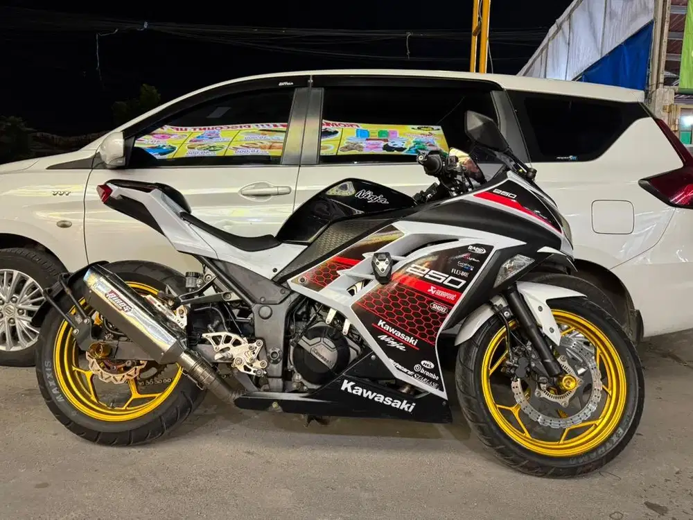 Kawasaki Ninja 250 thun 2013 mesin halus jozz siap gas jalan gan.