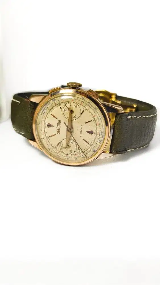 Delbana chronograph 1950 no oris omega hamilton