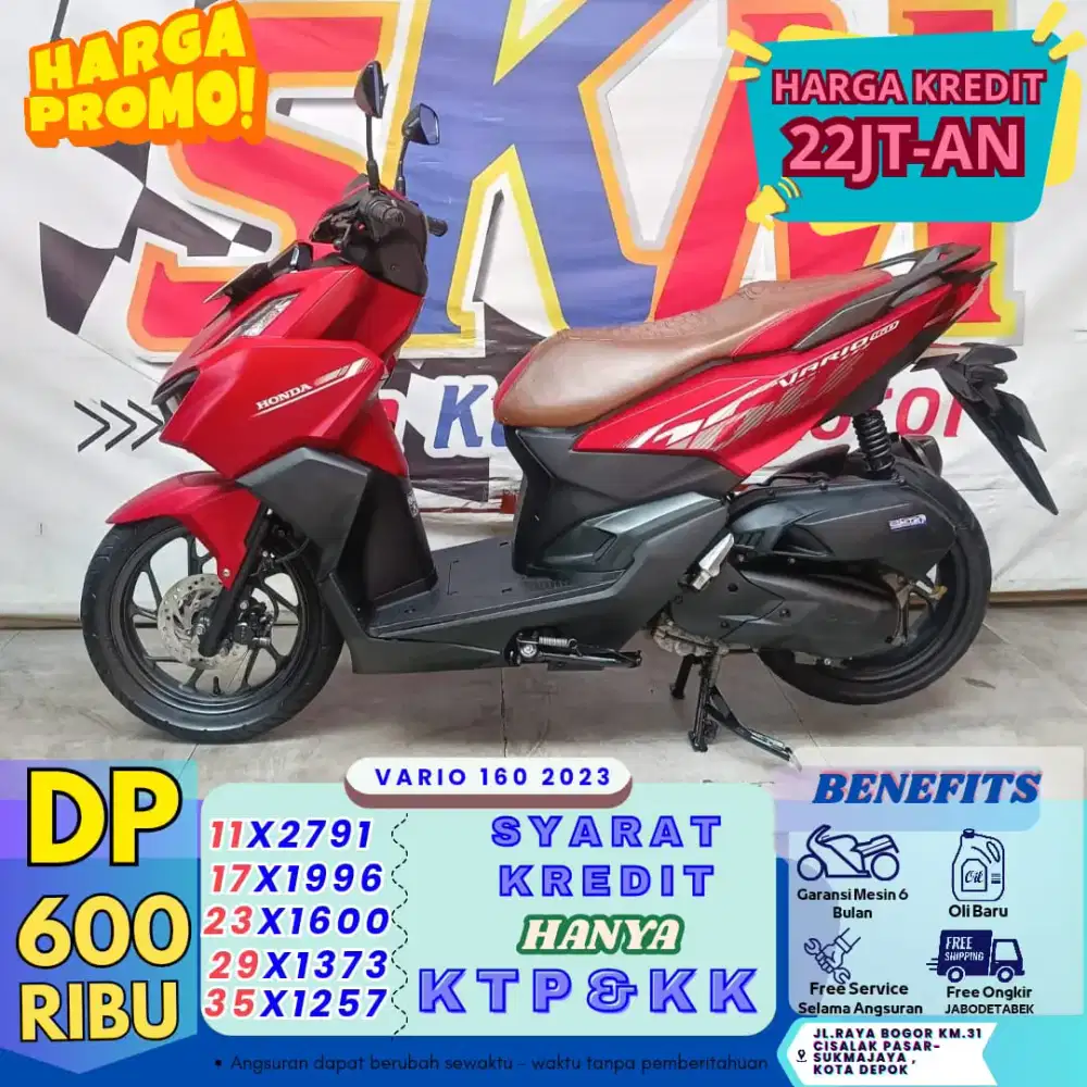 Proses kredit secepat kilat Honda Vario160 th 2023 cash/credit