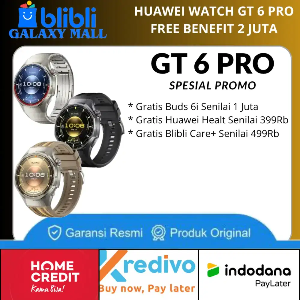 Huawei Watch GT 6 Pro Banyak Promo Bisa Cicilan Tanpa Kartu Kredit