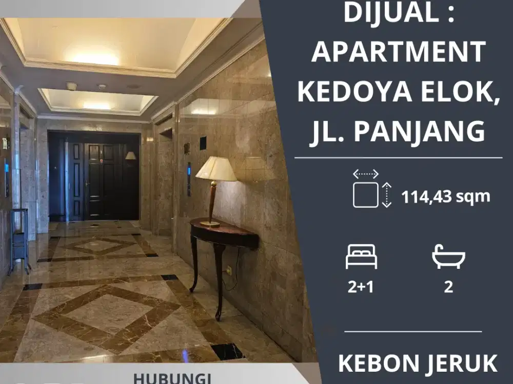 DIJUAL: Apartemen Kedoya Elok, Jalan Panjang, Harga di bawah Pasar