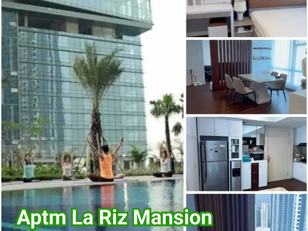 JUAL APARTMENT LA RIZ 3 BEDROOM STUDIO FULL FURNISH MURAH