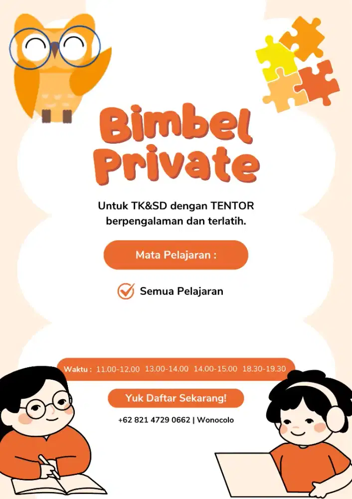Bimbel Privat Eksklusif -  Belajar Jadi Lebih Mudah