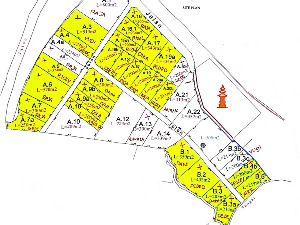 Tanah kavling di dekat pariwisata Tanah Lot