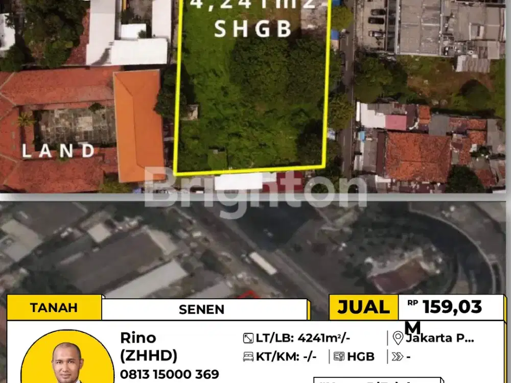 Tanah senen tepi jalan jakarta pusat