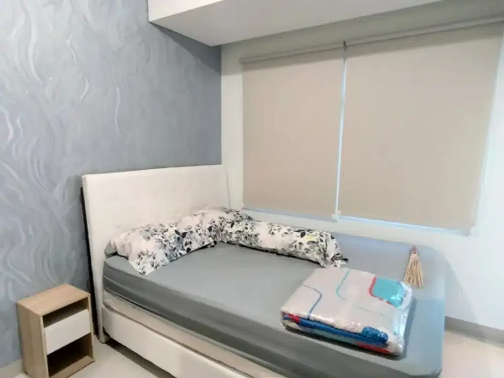 disewakan apartemen klaska type 1 br ada ruang tamu
