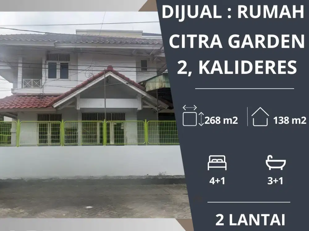 DIJUAL : Rumah 2 Lantai di Citra Garden 2, Kalideres, Jakarta Barat