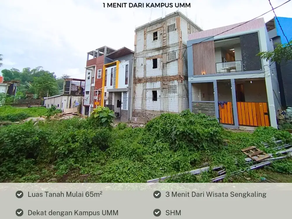 Tanah cocok untuk di bangun rukos area kampus muhammadyah malang
