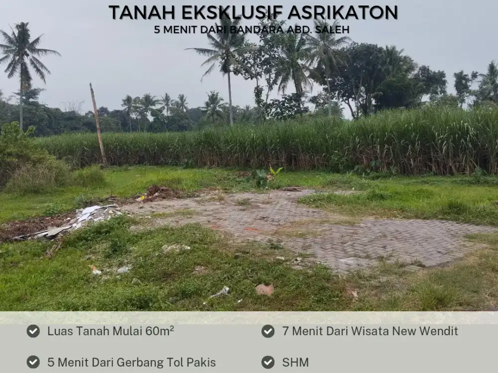 Tanah murah pakis dekat bandara dan pasar pakis