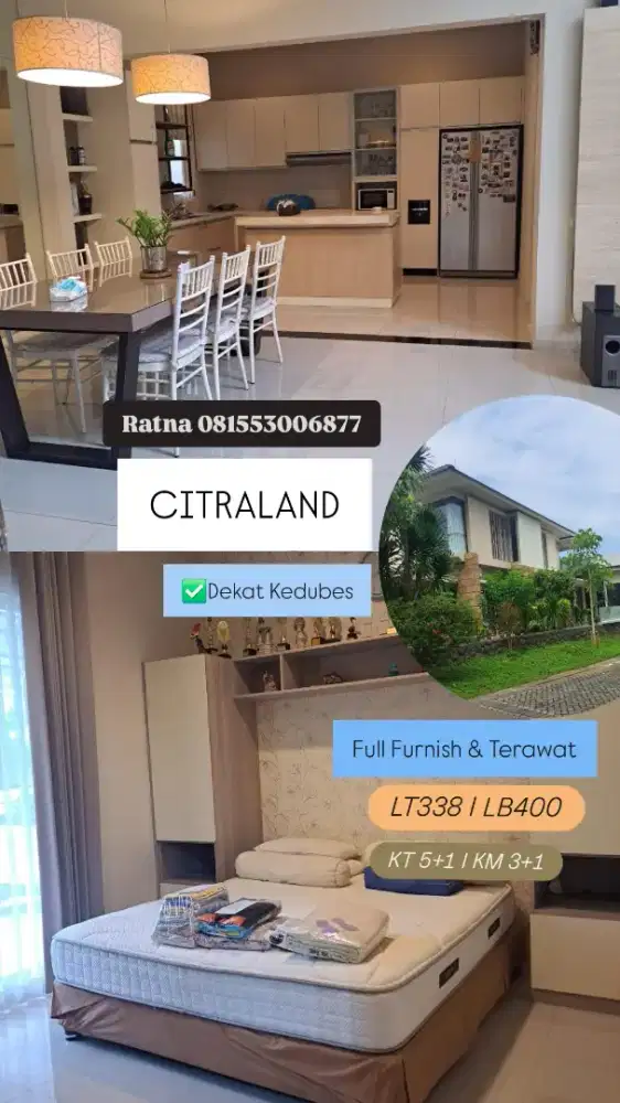 Dijual Rumah Minimalsi Siap Huni FULL FURNISH
CITRALAND DEKAT KEDUBES