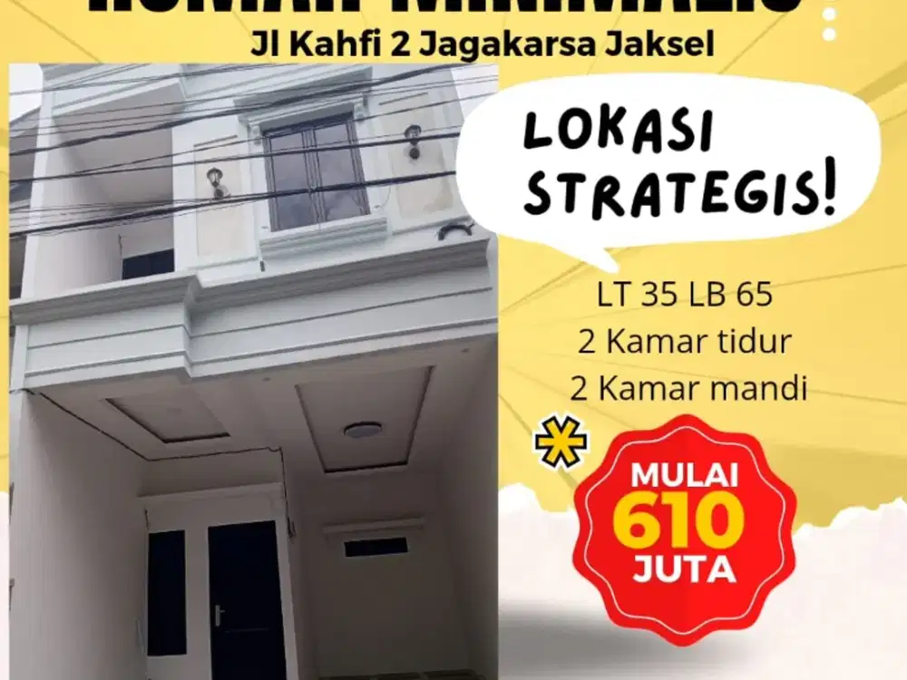 Rumah mini Cluster di Jagakarsa Jakarta Selatan