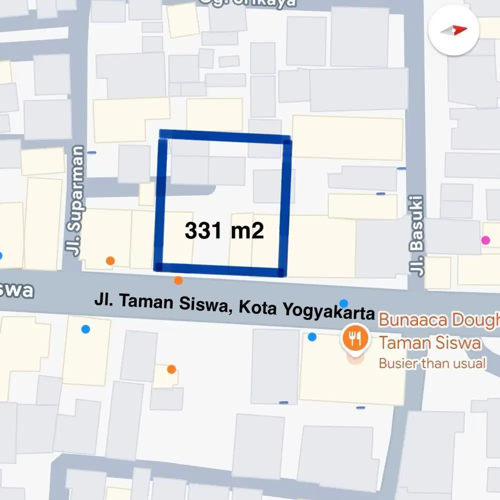Dijual Tanah di Kota Yogyakarta Jl. Taman Siswa Cocok utKSegala Bisnis
