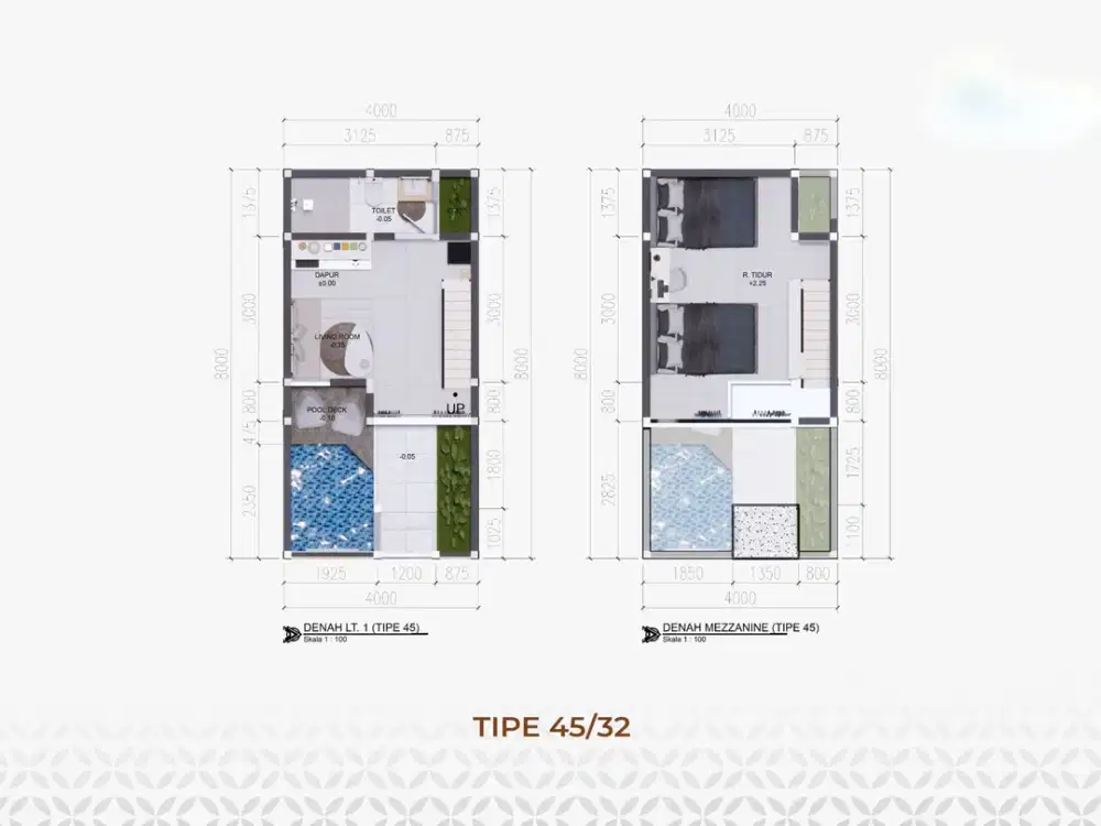 Arjuna Shaka Land Apartement Luxury 2 lantai dengan Private Pool