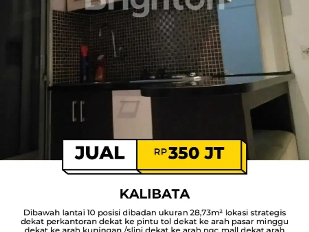 Apartemen Kalibata city Tower Ebony under 10th floor jakarta selatan