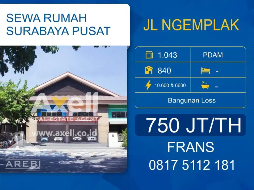 Bangunan Loss Jln Ngemplak Disewakan