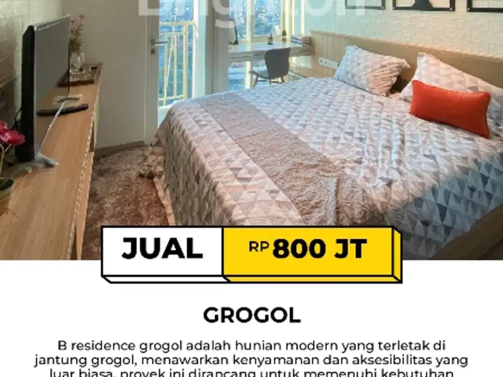 Apartemen B residence tipe studio Daan mogot jakarta baratb