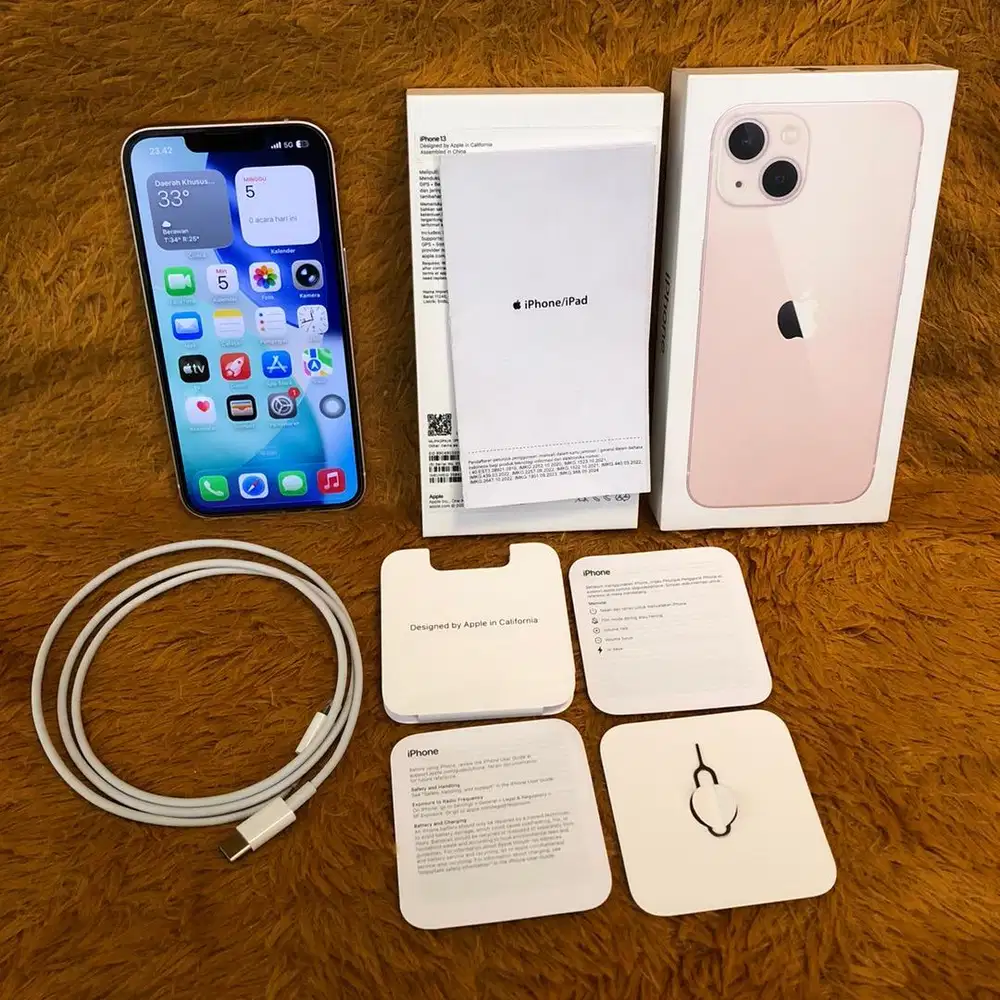 Iphone 13 Pink 128gb iBox Garansi On Mulus No Minus