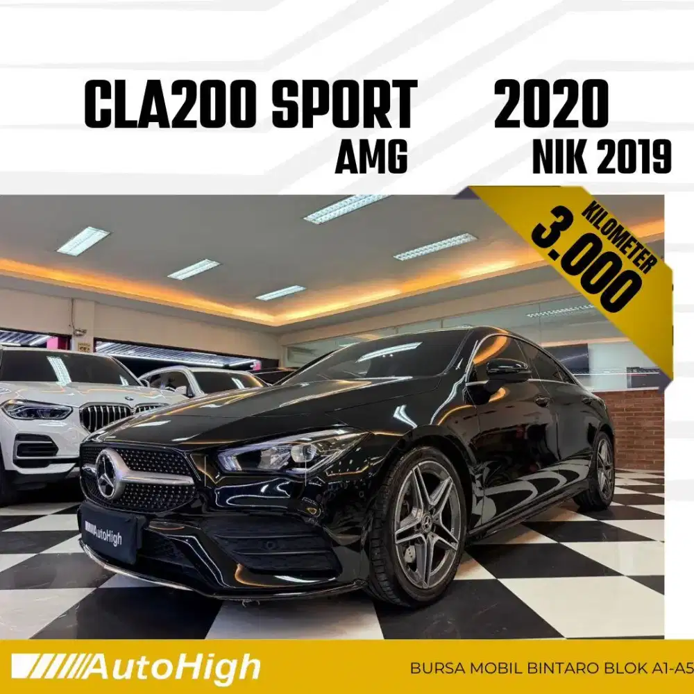 DP10% [Km3.000] CLA200 AMG 2019 Black / CLA 200 Reg 2021 #AUTOHIGH
