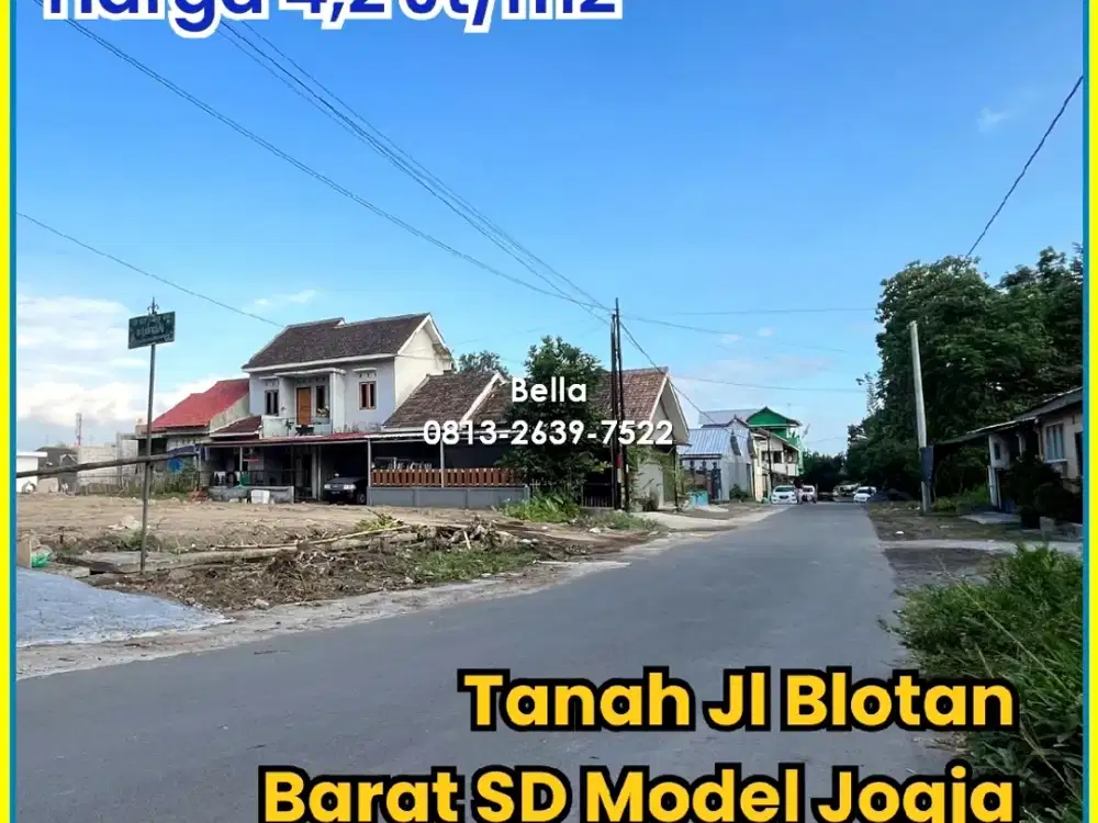 akses 2 mobil di blotan 2 menit utara jogja bay