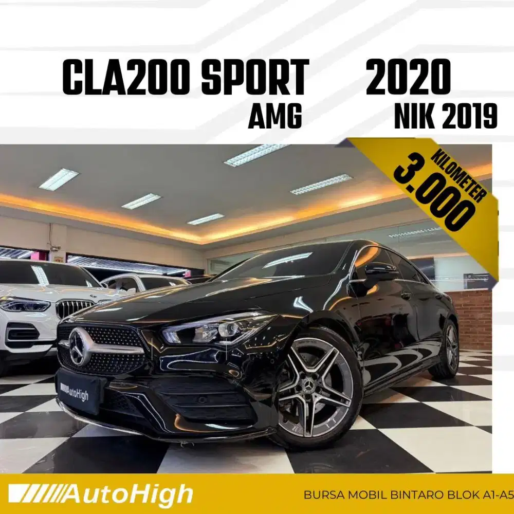 DP10% [Km3.000] CLA200 AMG 2019 Black / CLA 200 Reg 2020 #AUTOHIGH