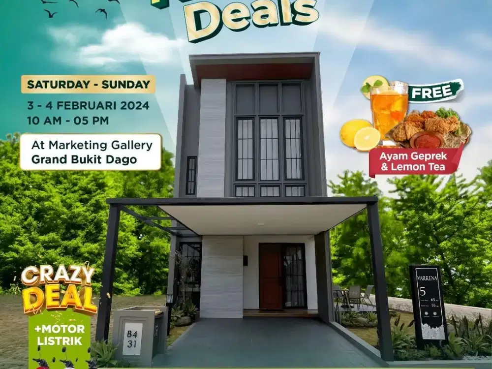 DP0% Rumah Centennial Grand Bukit Dago 10 Mnt Tol BSD