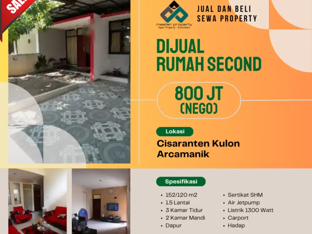 Rumah murah 800 jutaan di Komplek Cisaranten Kulon Arcamanik Bandung