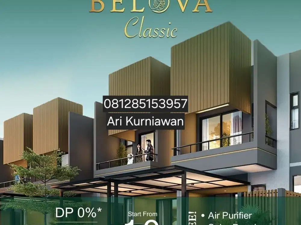 BELOVA AT TERRAVIA Harga mulai 2M utk type 2 lantai 6x11 KPR DP NOL%