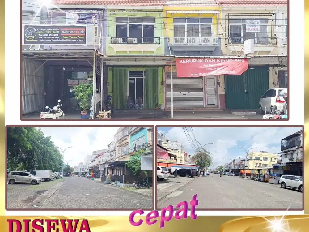 DISEWAKAN Baru Renov RUKO 3 lantai Permata Taman Palem Cengkareng