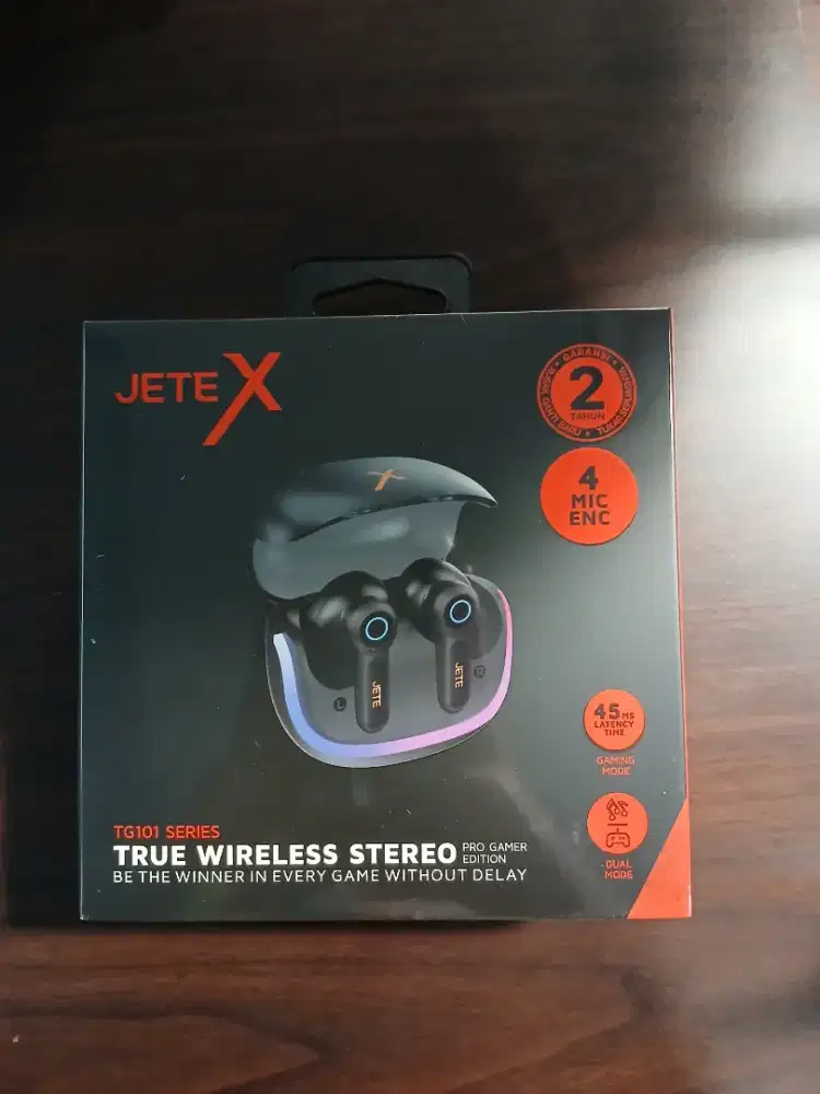 TWS Gaming with RGB JETE TG101 ENC 4 Mic 45m/s Low Latency