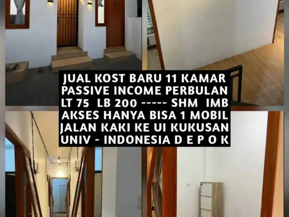JUAL KOST KOSAN BARU DEKAT UI UNIVERSITAS INDONESIA KUKUSAN BEJI DEPOK