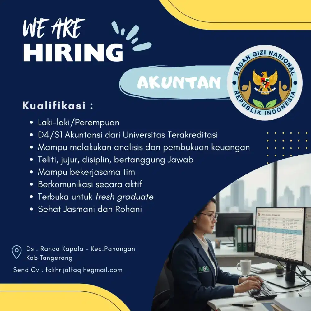 Rekrutmen Ahli Gizi dan Akuntan