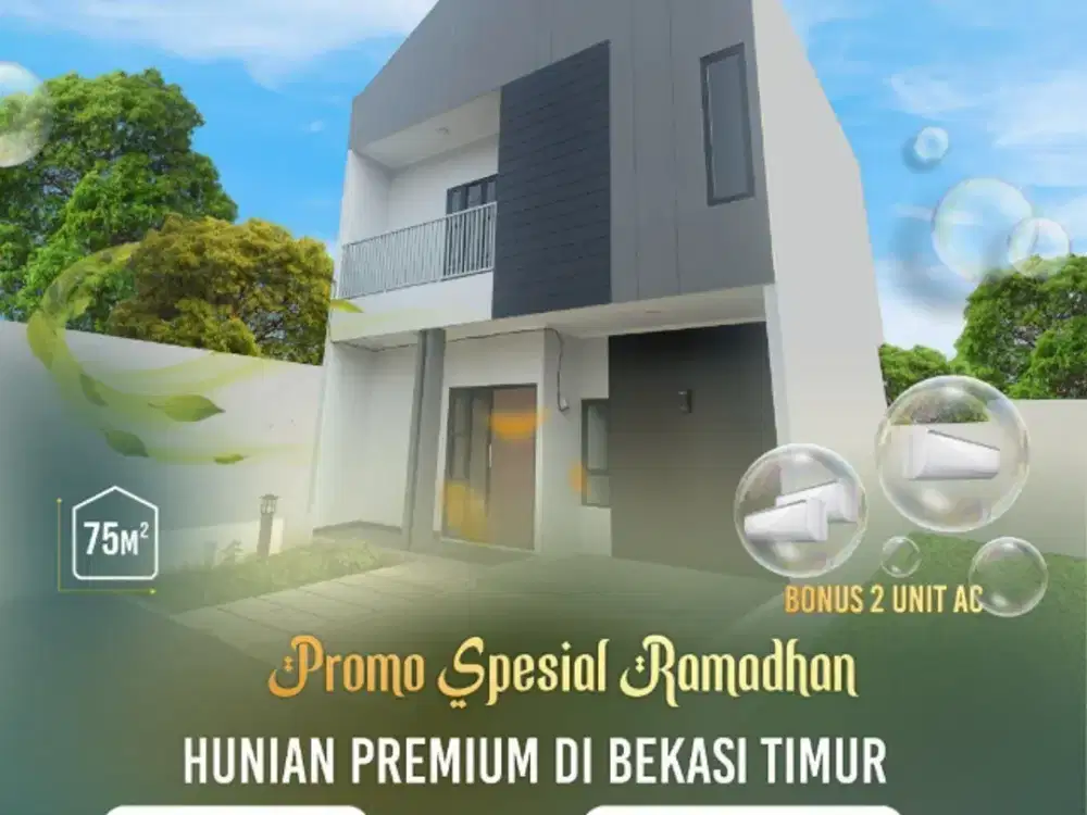 Rumah 2 lantai, bonus libur cicilan 6 bulan di Bekasi