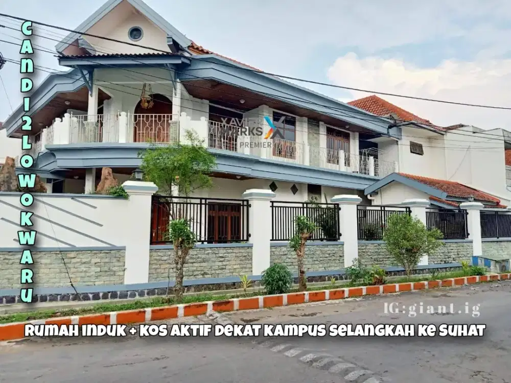 Rumah induk plus kos aktif dekat kampus di Lowokwaru Malang