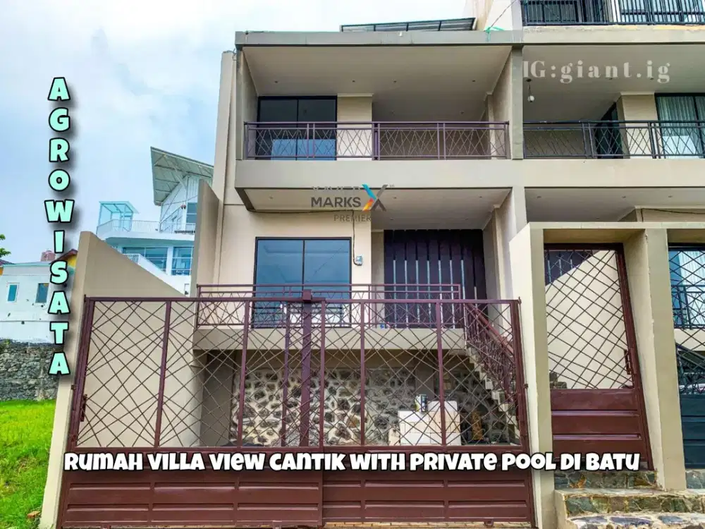 Rumah Villa View Cakep plus Kolam Renang di Abdul Gani Batu Malang