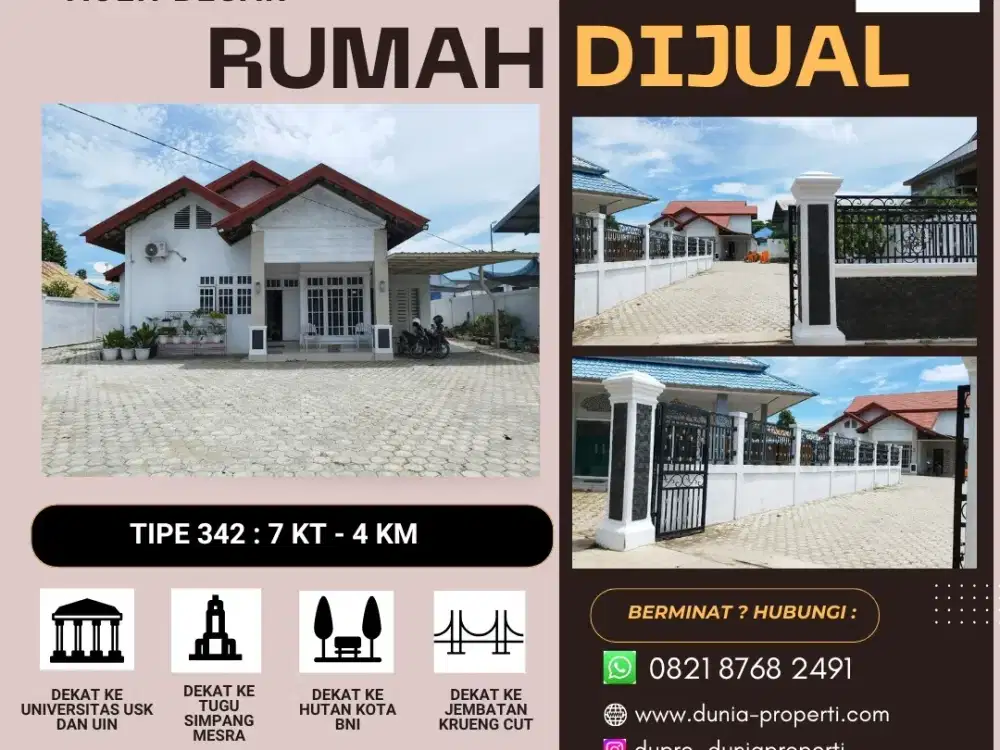 Rumah  di Baet 2 Lantai Luas dan Nyaman, Baitussalam – Aceh Besar