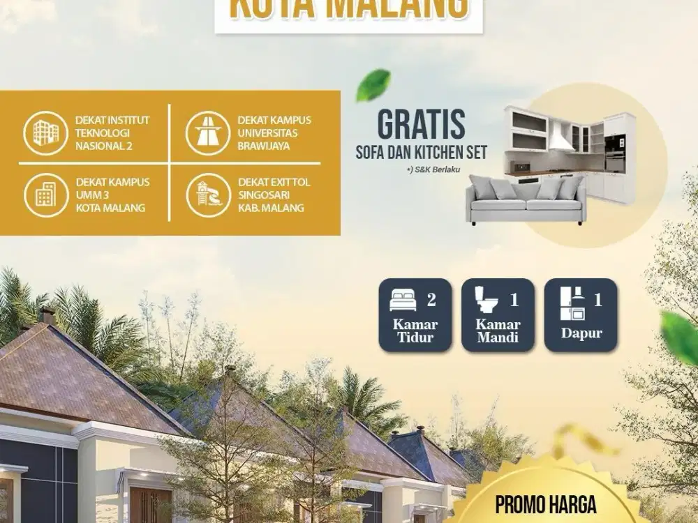 RUMAH MURAH DEKAT KAMPUS KOTA MALANG