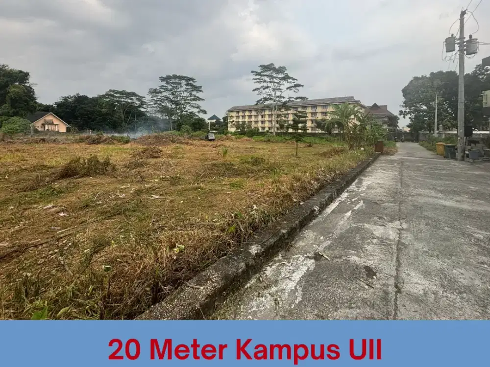 Tanah Jogja Terlaris, 20 Meter Kampus UII, Cocok Bangun Kost Ekslusif