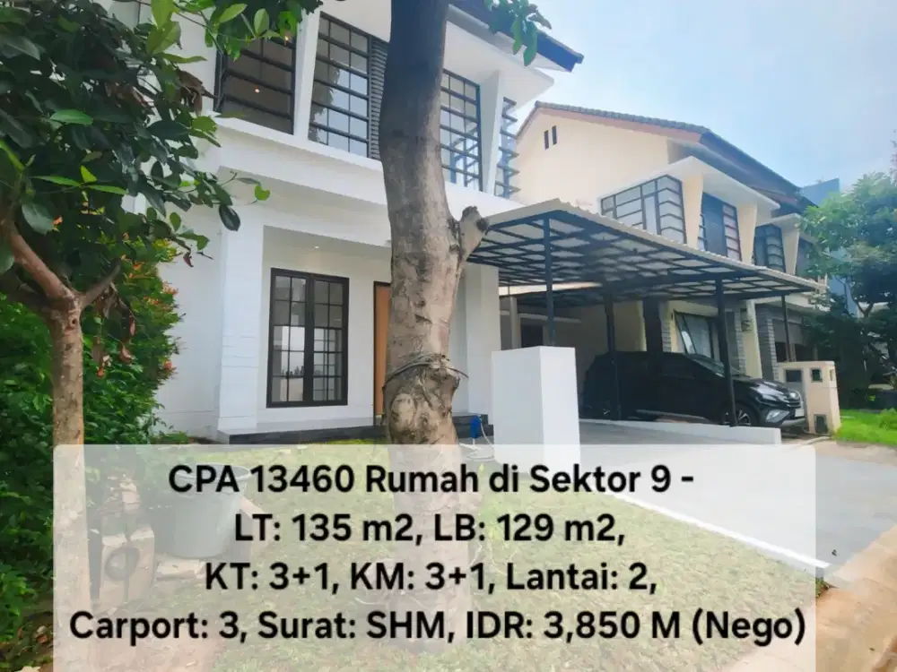 13460 - Rumah Brand new semi furnished emerald bintaro