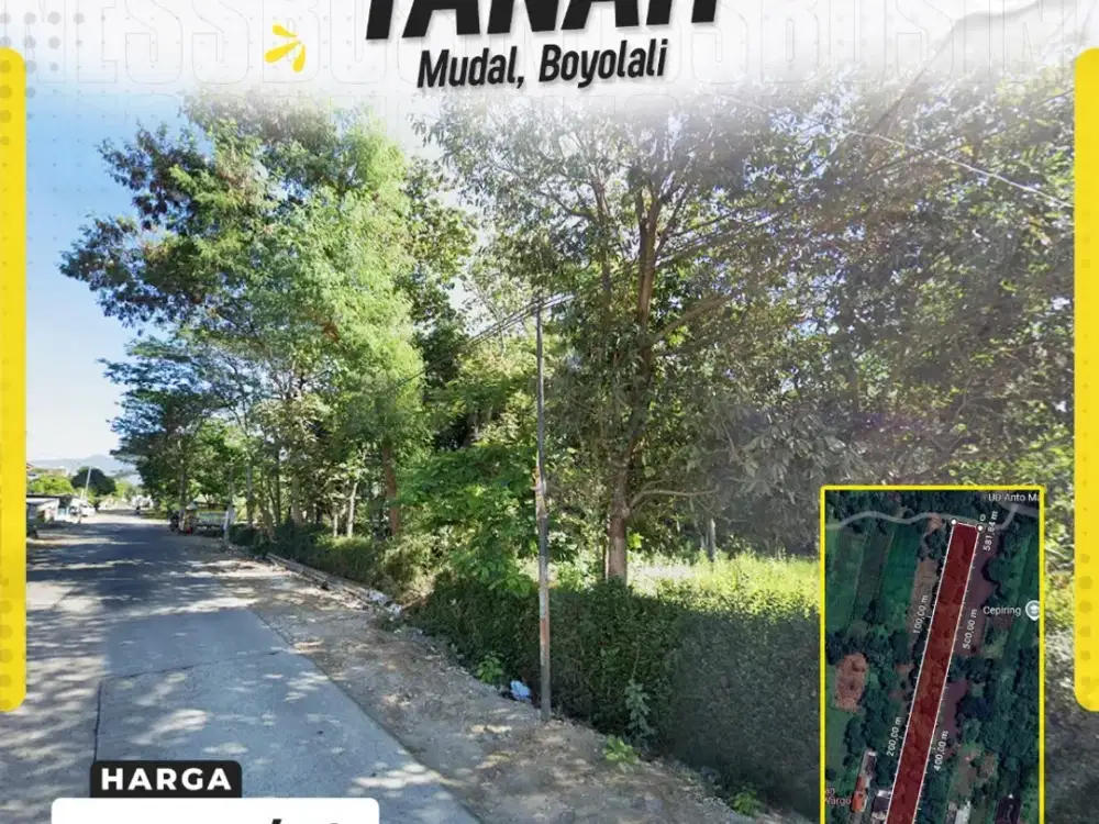 Dijual Tanah Pekarangan di Mudal, Boyolali