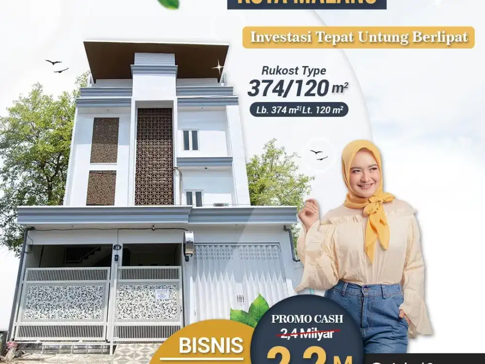 RUMAH KOS EKSKLUSIVE 20 KAMAR KOTA MALANG