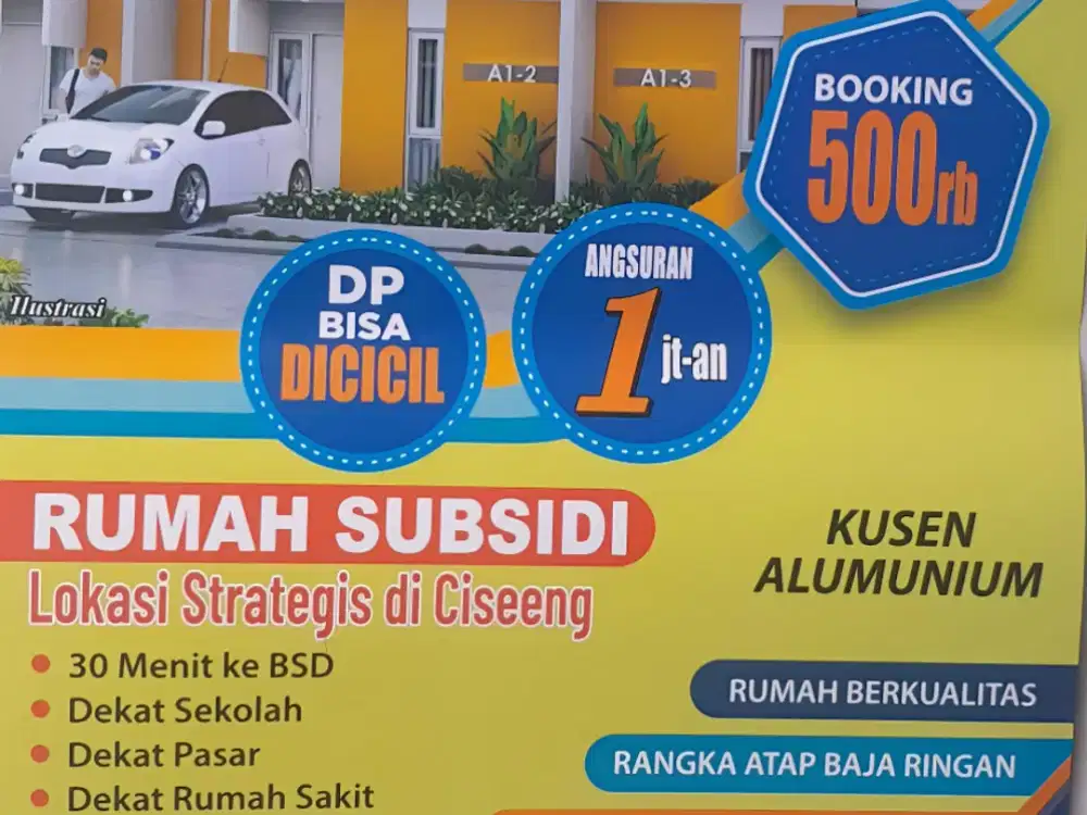 Rumah idaman bersubsidi bebas banjir angsuran flat
