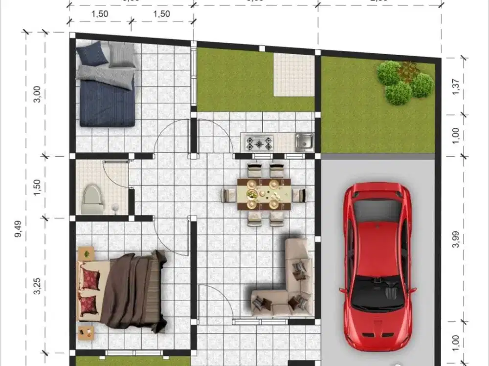 Dijual Rumah Baru Termurah 5 menit Kampus UMY Jogja: Hanya 400 Jutaan