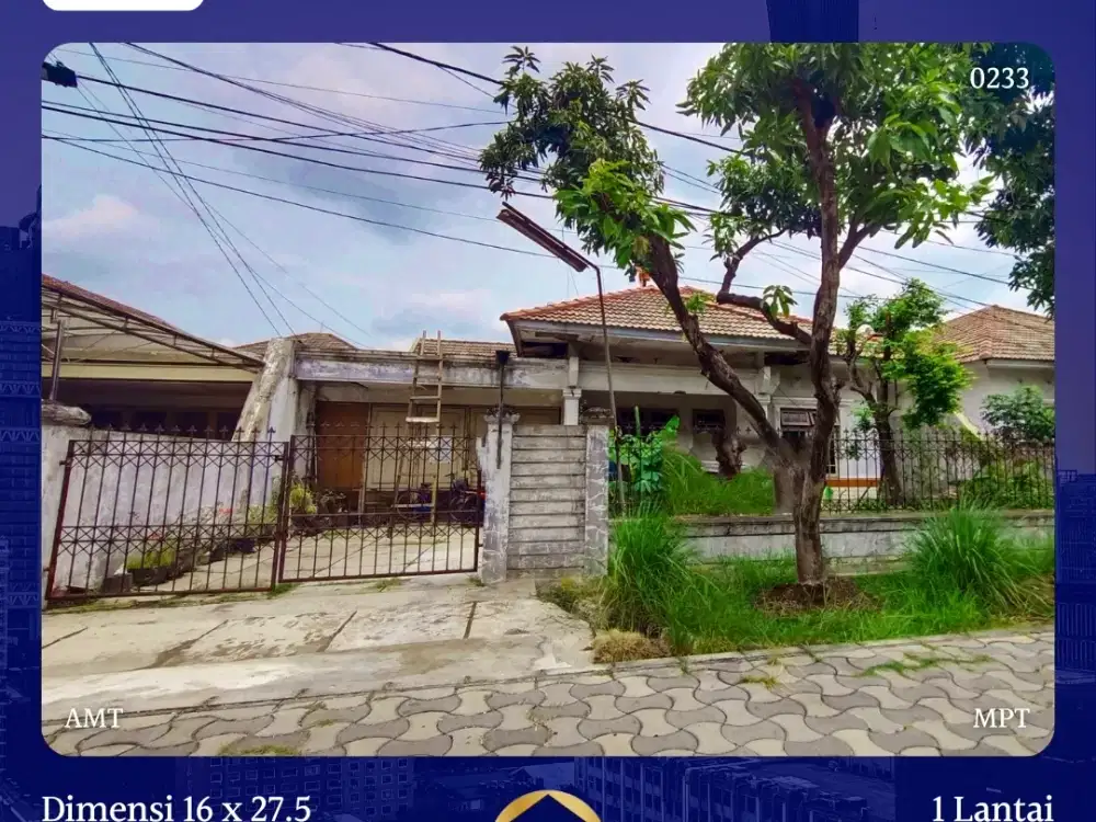 Rumah Hitung Tanah Manyar Indah dkt Klampis Nginden Kertajaya MERR